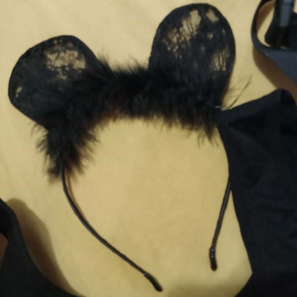 🖤🤍 NWT Womens Black Cat Costume Small Halloween Party Fun Event Sexy Classy - Picture 2 of 5